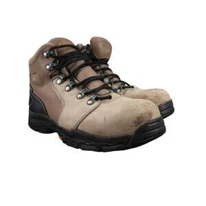 Danner Boots Women 9 Work Leather Vicious 4" Safety Toe Waterproof Lace Up Brown